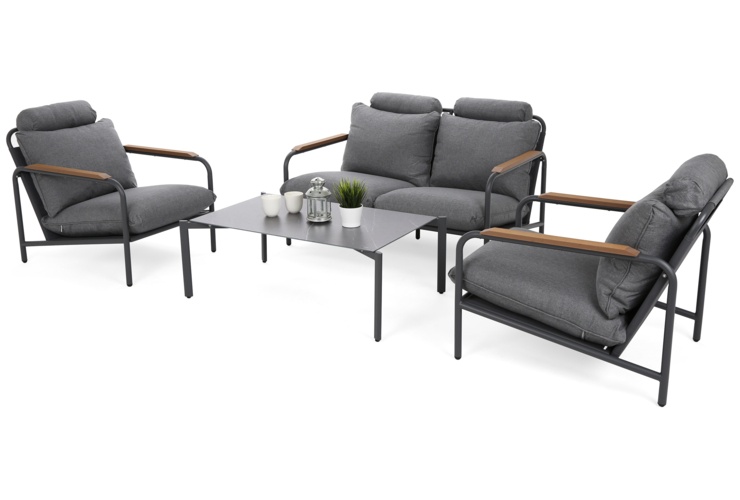 Meble ogrodowe aluminiowe Como Grey / Grey