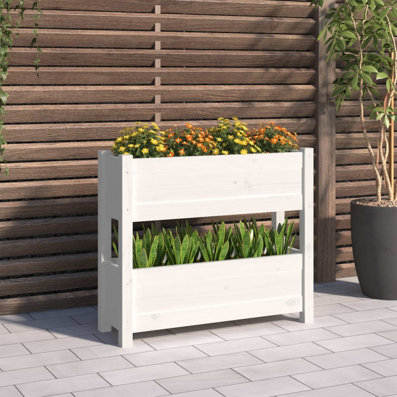 Homgoday Fioriera con traliccio e ruote in legno massello grigio, fioriera da giardino con pannello supporto per piante rampicanti per patio, cortile, ingresso esterno, balcone, aiuola rialzata