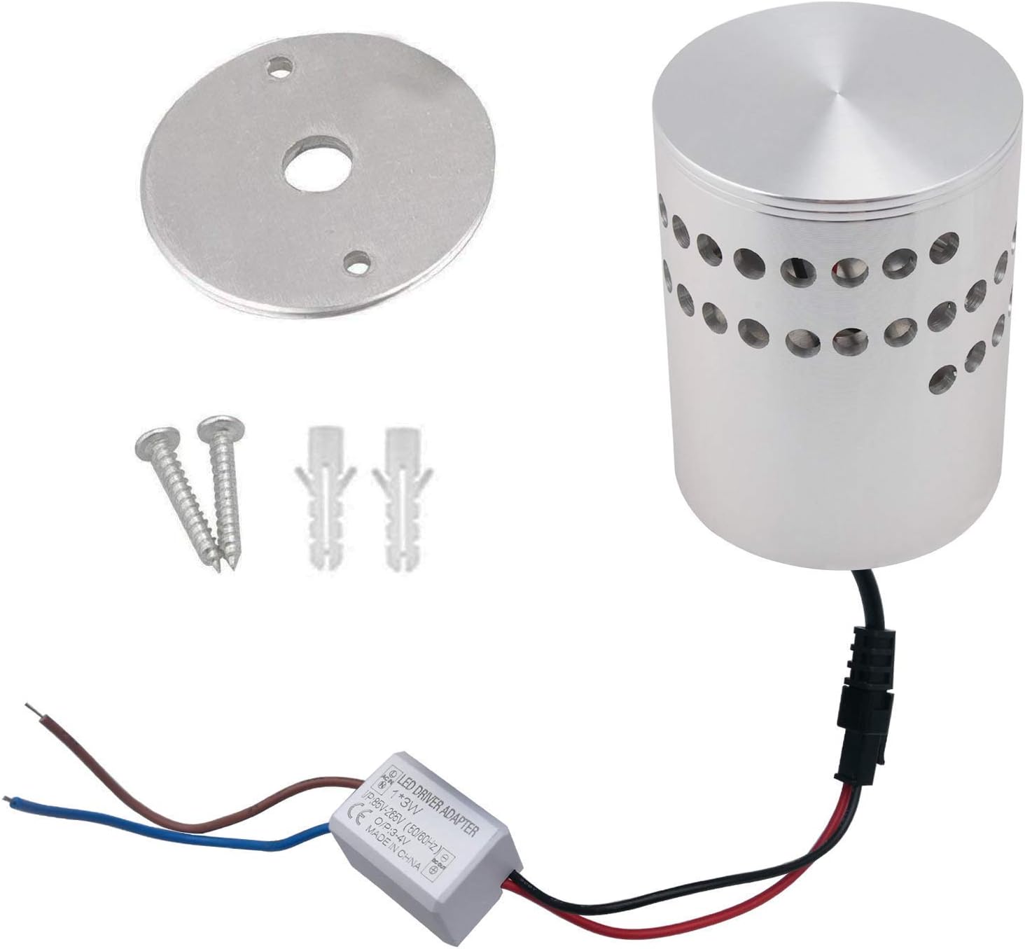 Kinkiet LED 3 W, aluminiowa lampa ścienna, oświetlenie łazienkowe, nowoczesna lampa ścienna - 4