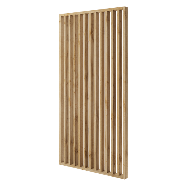 ŚCIANKA Z LAMELI - GOTOWY ZESTAW - DĄB WOTAN - LAMELE3D - 51 cm - Standardowe