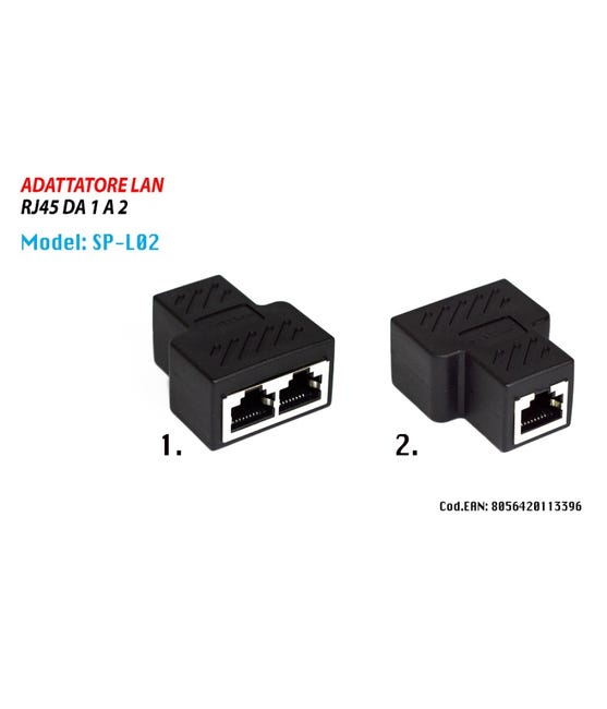 1x DSL LAN Netzwerk Adapter Verteiler Switch Box 8x RJ45 8 Polig Kupplung IN OUT - Foto 10