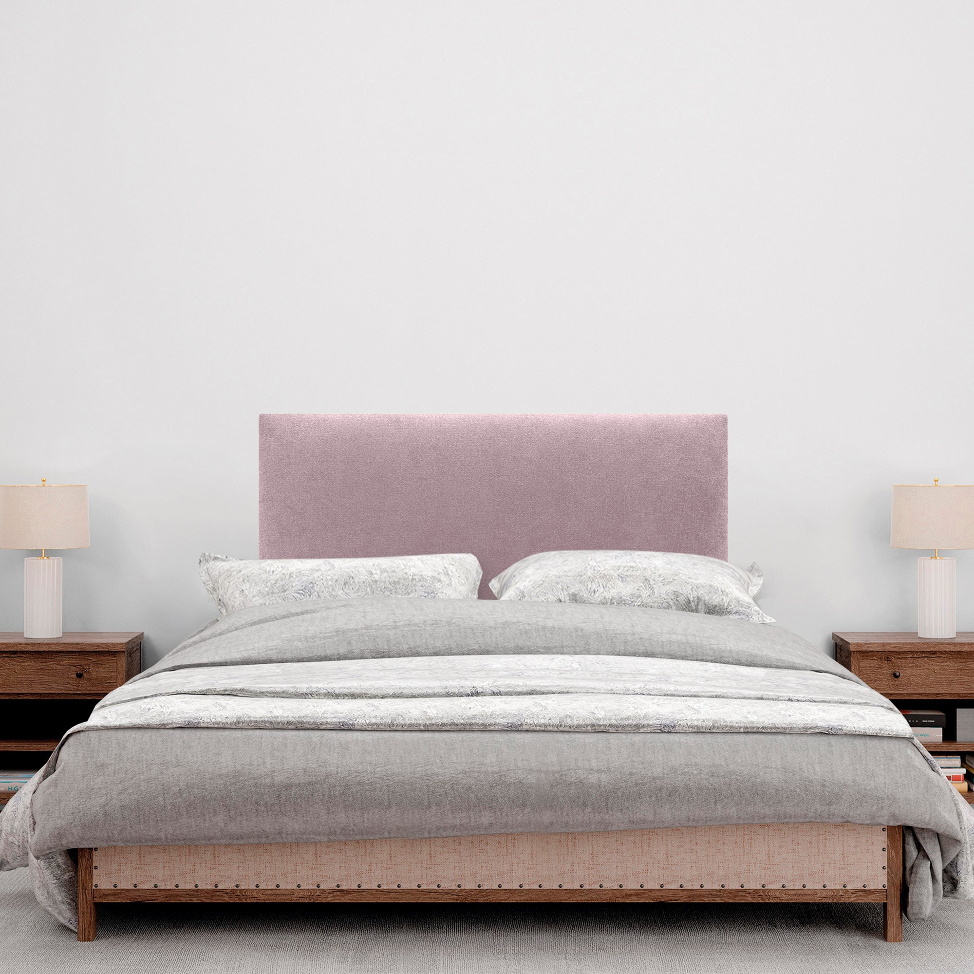 DHOME Cabecero de Tela AQUALINE Liso cabeceros Cabezal tapizado Cama Lujo (Tela Salmón, 110cm (Camas 80/90/105)) - 4