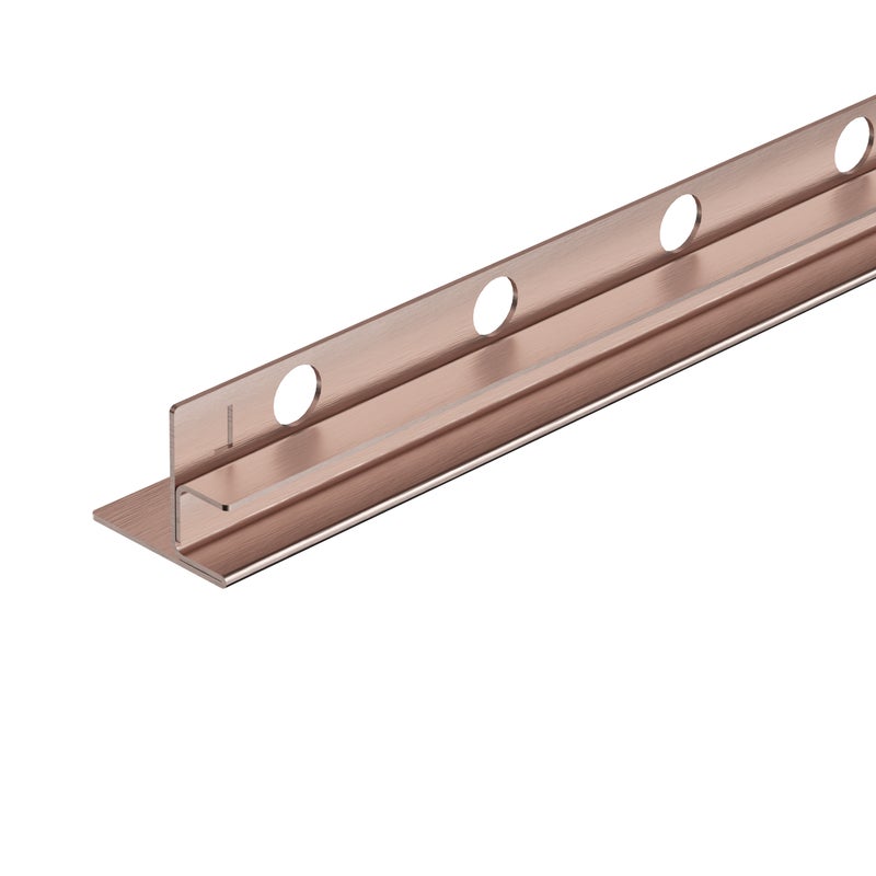 Balneo Listwa Spadkowa Podłogowa Do Szkła Lewa 170 cm Miedziana Brodzikowa Listwa Ze Stali Nierdzewnej