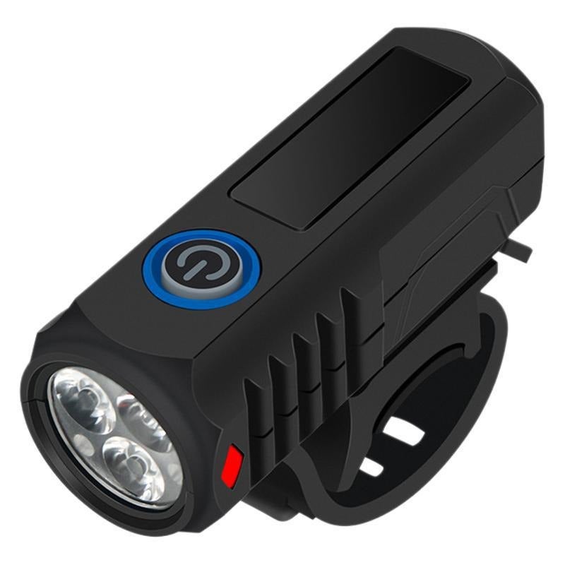 Phare Vélo Rechargeable USB Et Solaire - Éclairage Puissant 200m, Klaxon Intégré, Sécurité Renforcée Pour Cyclisme Nocturne VTT Ville - 3