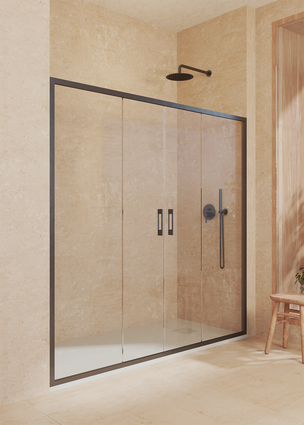 Mampara De Bau00f1era Fijo De Ducha + 1 Puerta Abatible | Vidrio Templado 6mm Antical | 150cm Altura | 50+70cm Con Ofertas En | Ofertas Online