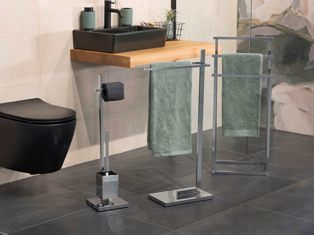 Support papier toilette et brosse QUADRO pour WC - 2 en 1, WENKO, WENKO - 3