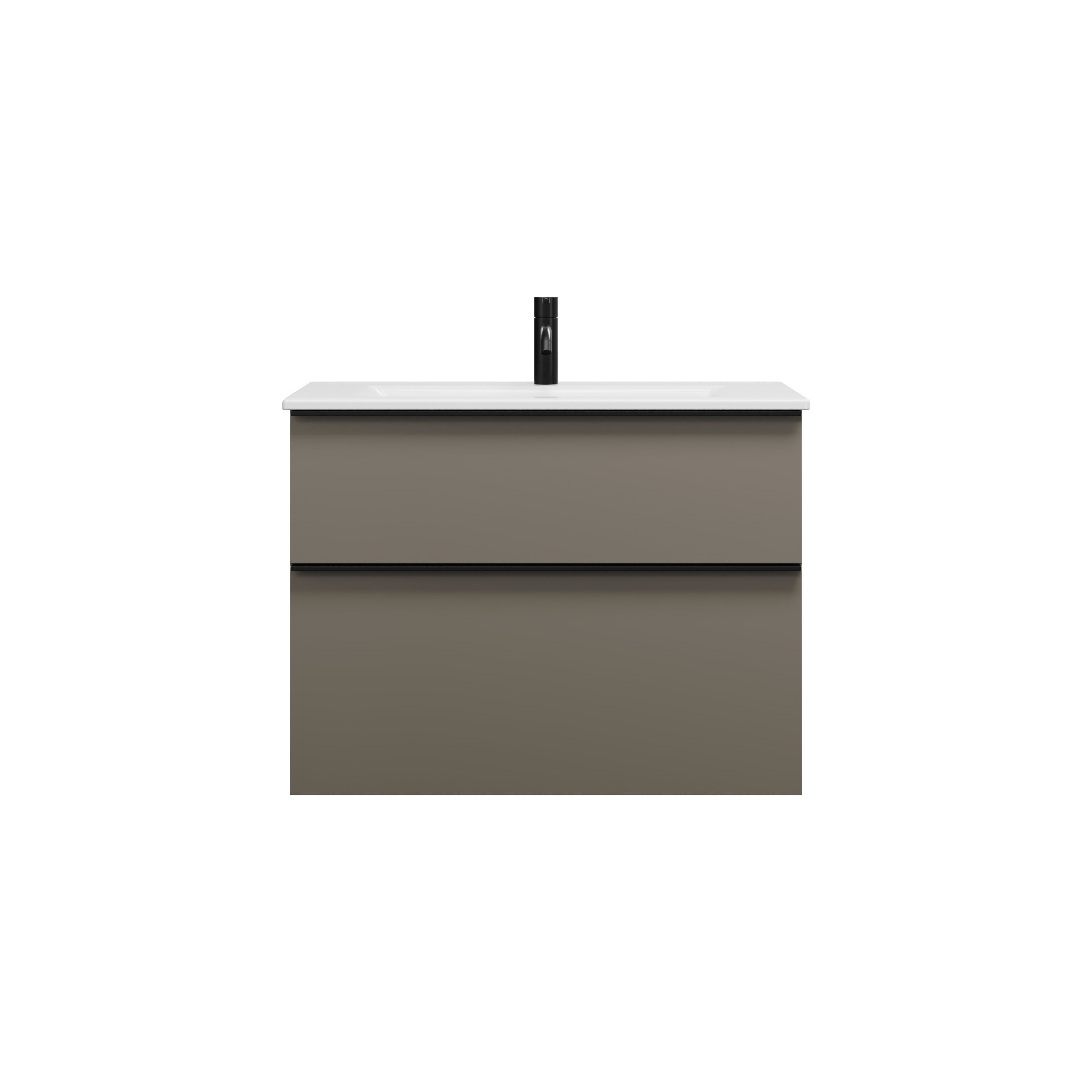 Burgbad eqio slim lavabo de cerámica con mueble bajo para lavabo, 820x490x620mm, shbt082f2010c0001g0252, color: gris alto brillo / gris alto brillo,
