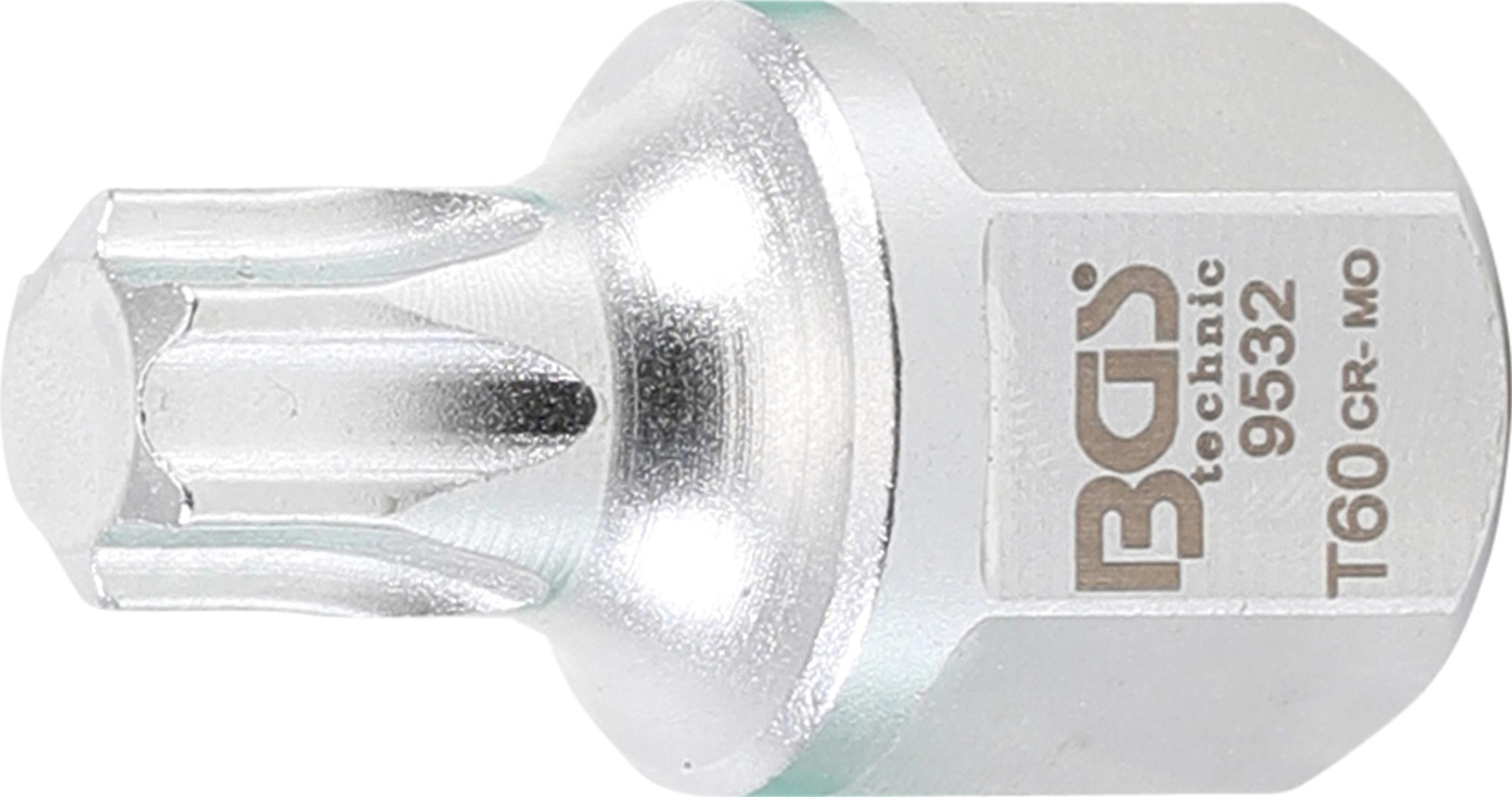 BGS 9532 - Inserto per cinghia trapezoidale scanalata, 12,5 mm (1/2"), esagonale SW 22 mm, profilo a T (per Torx) T60