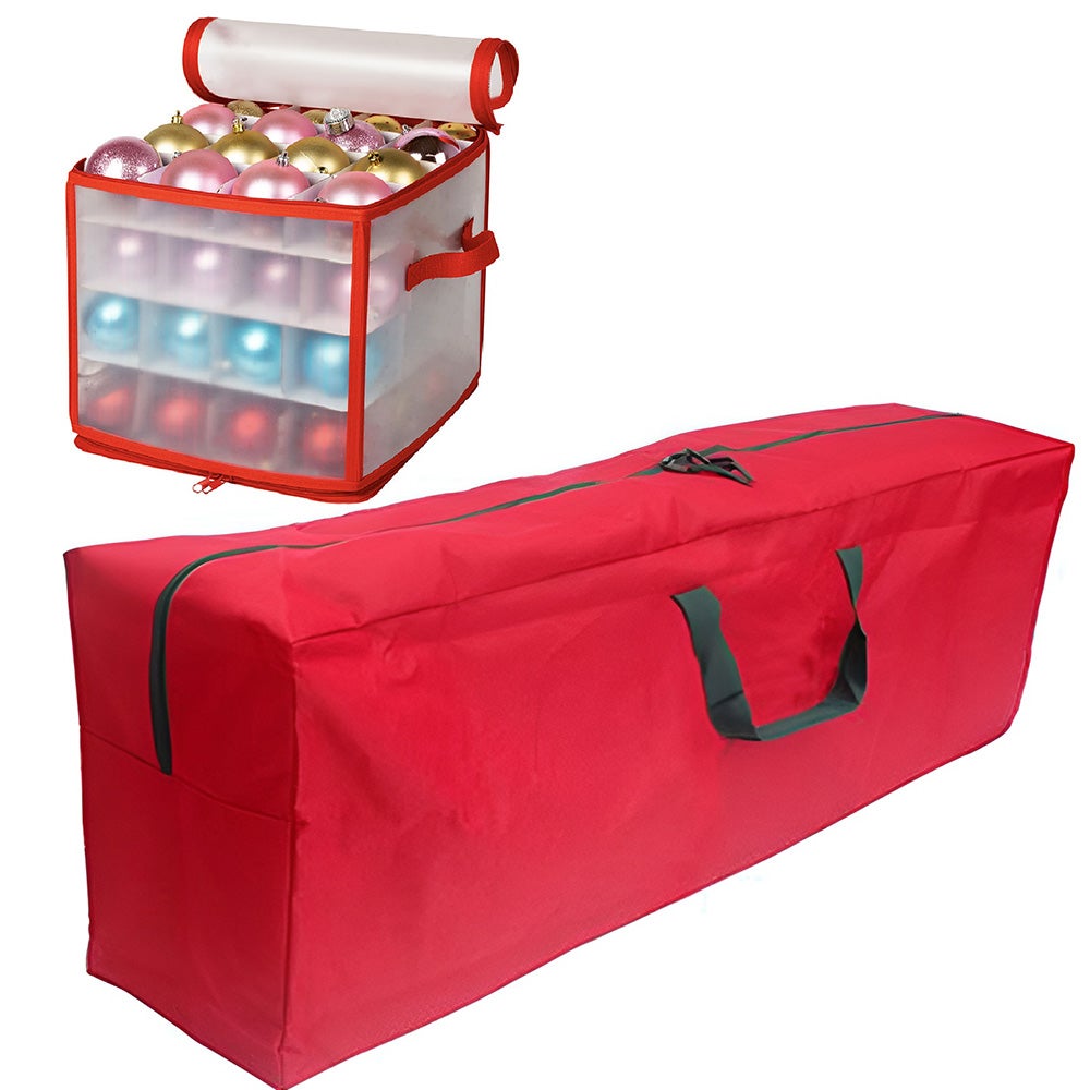 Modo Borsa Portaoggetti Per Albero Di Natale E Decorazioni (borsa Rossa Extra Large Per Albero Di Natale - Foto 10