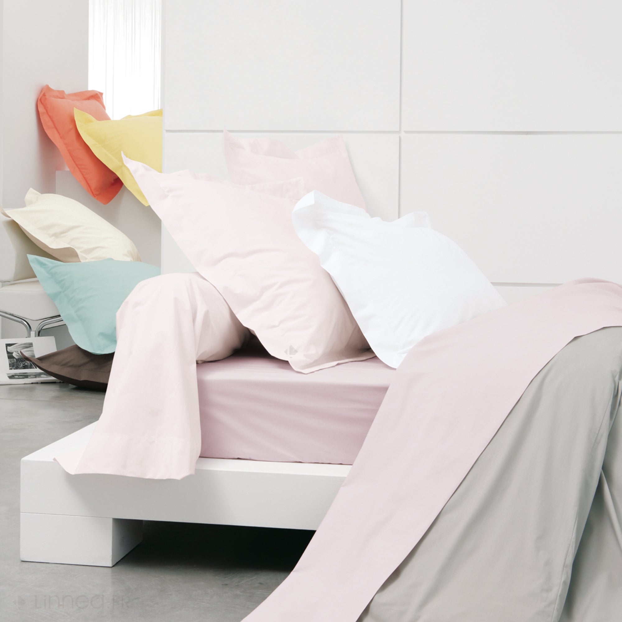 Housse de couette uni 300x300 cm pur percale PRIMO Blanc - 3