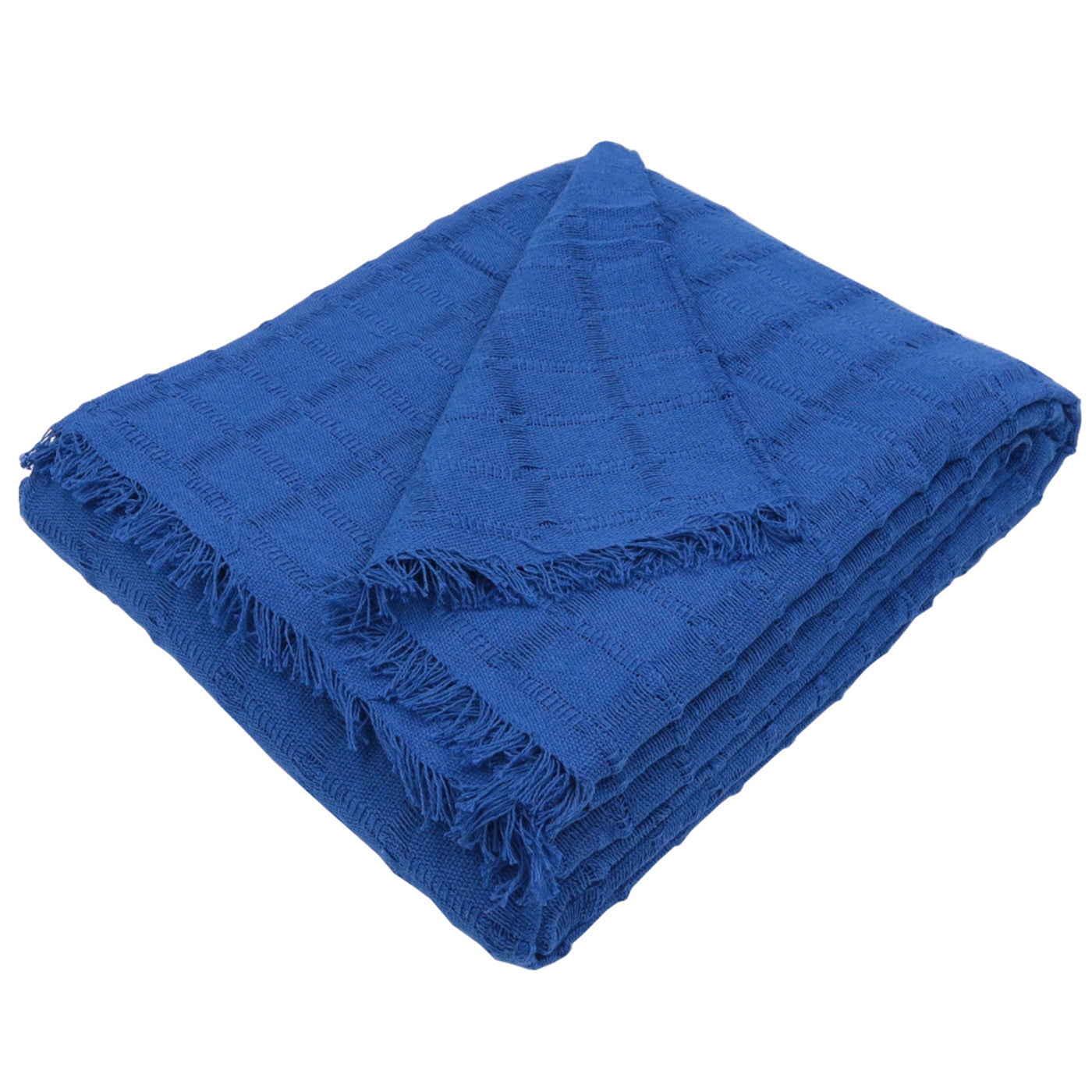 Home mercury - colcha multiusos sofa, cubrecama, jarapas, manta foulard, plaid para cama, cubresofa. (230x260cm, cuadro azul)