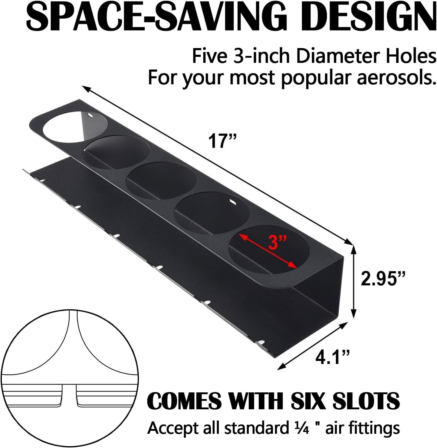 Suporte para latas de aerossol, 2 unidades, suporte de parede para latas de aerossol, organizador de armazenamento e ferramentas elétricas para latas - 2