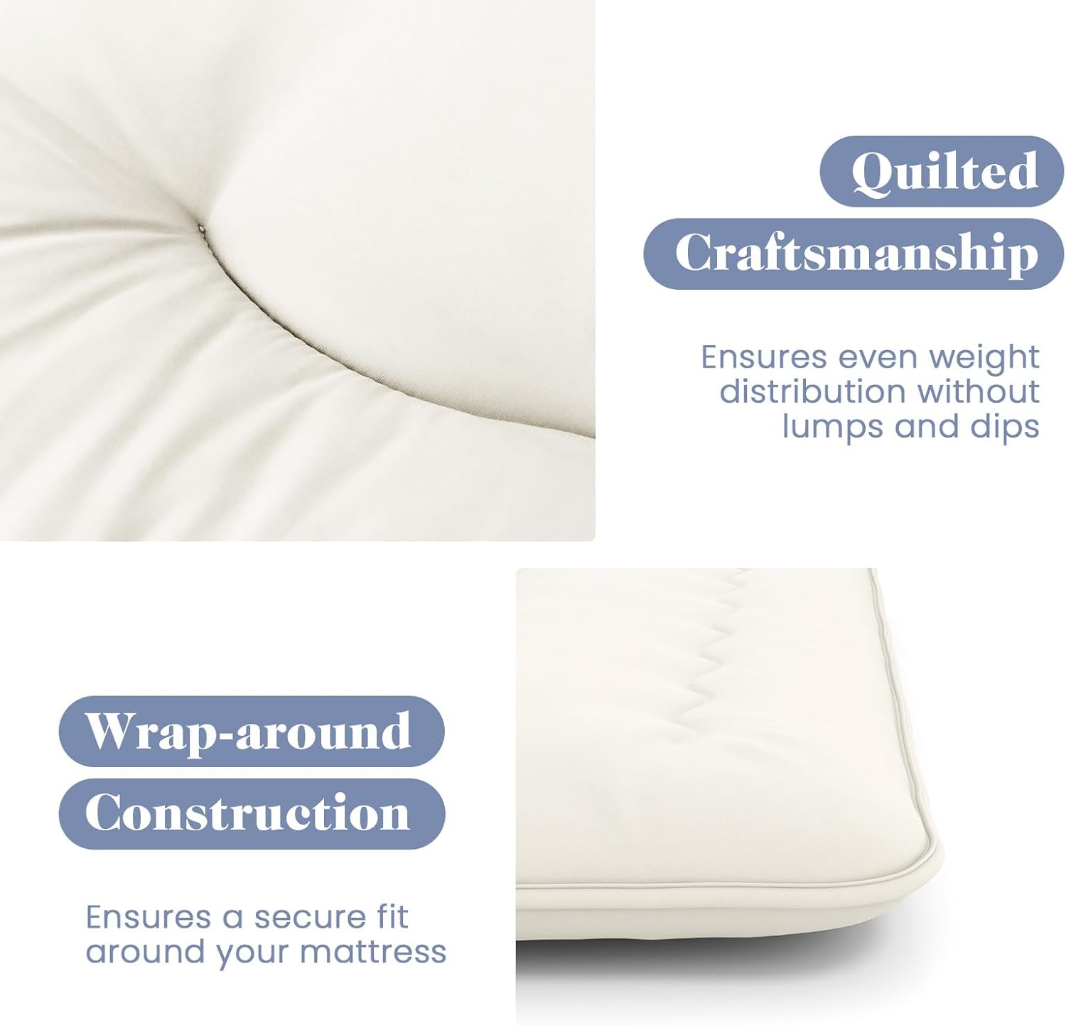 Matelas Futon Portable Pliable, Matelas Futon Japonais 140 x 200 cm, Housse Lavable,d'Invités (Beige) - 6