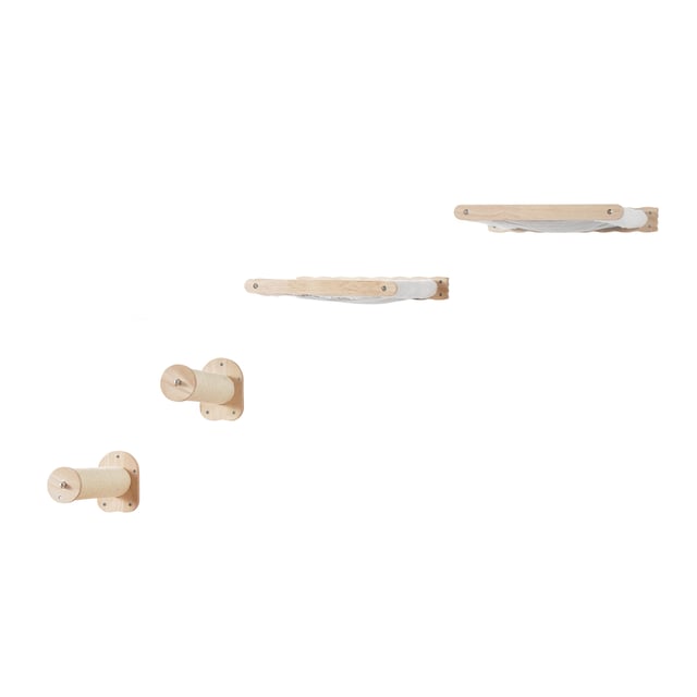 support mural pour chat,ensemble de VEVOR 4,plate-forme,poteau,cadre d'escalade flottant 40 lb,polaire corail amovible et lavable pour grimper