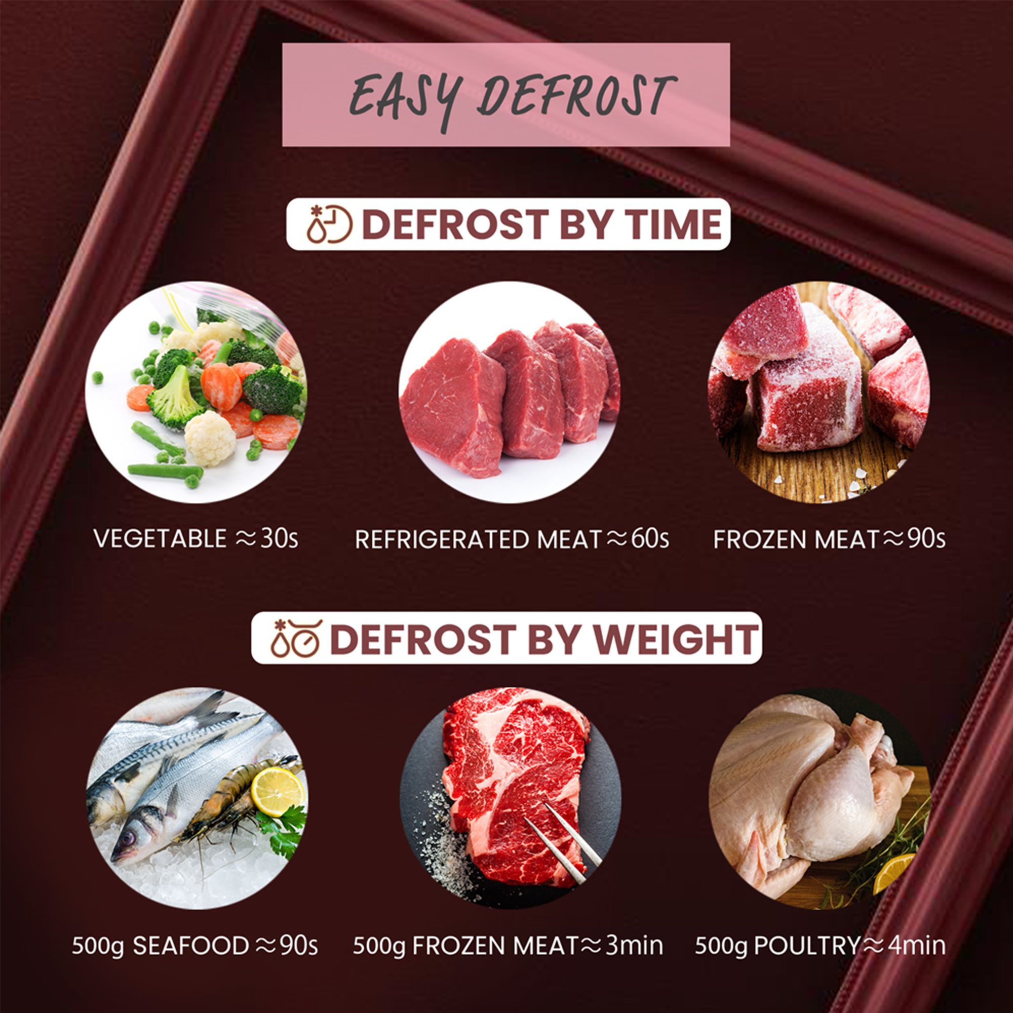 Micro-ondes rétro de 20L - COMFEE CMSRO 20 di rd - 800W - Rouge - 6