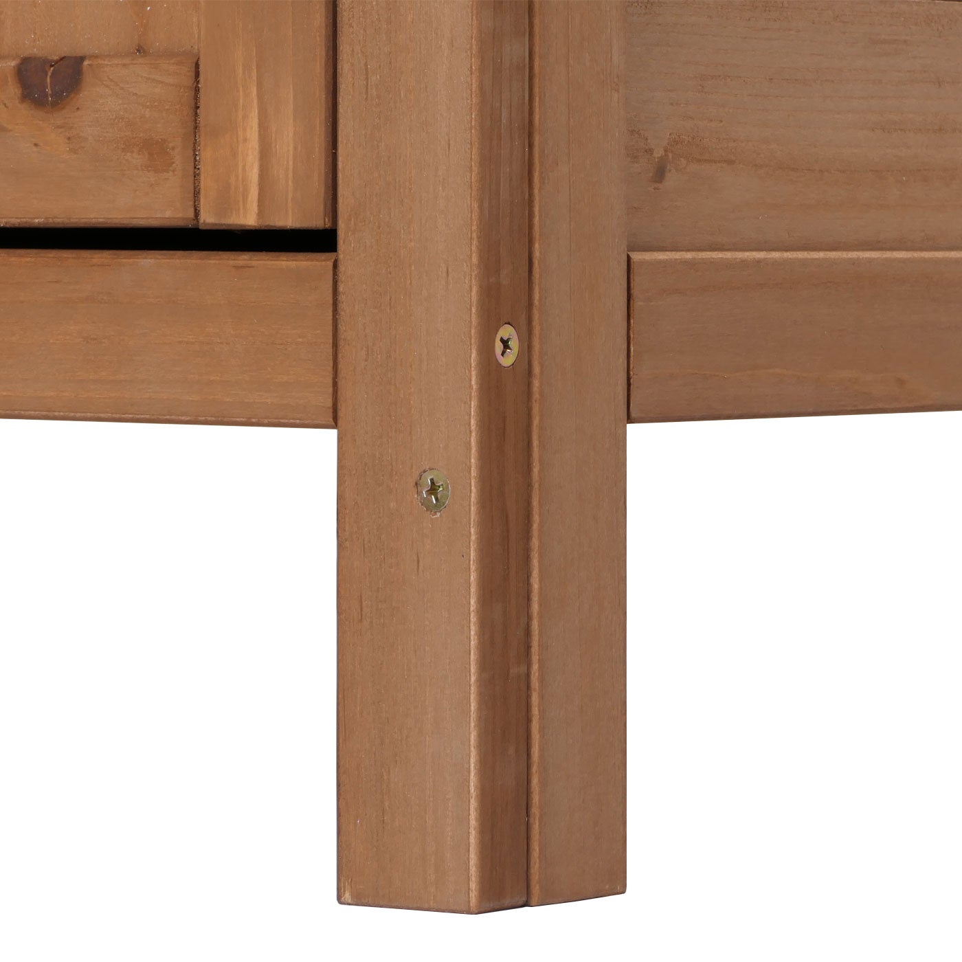 Meuble de jardin avec plan de travail HWC-L69, Table à plantes 86x104x52cm ~ marron - 4