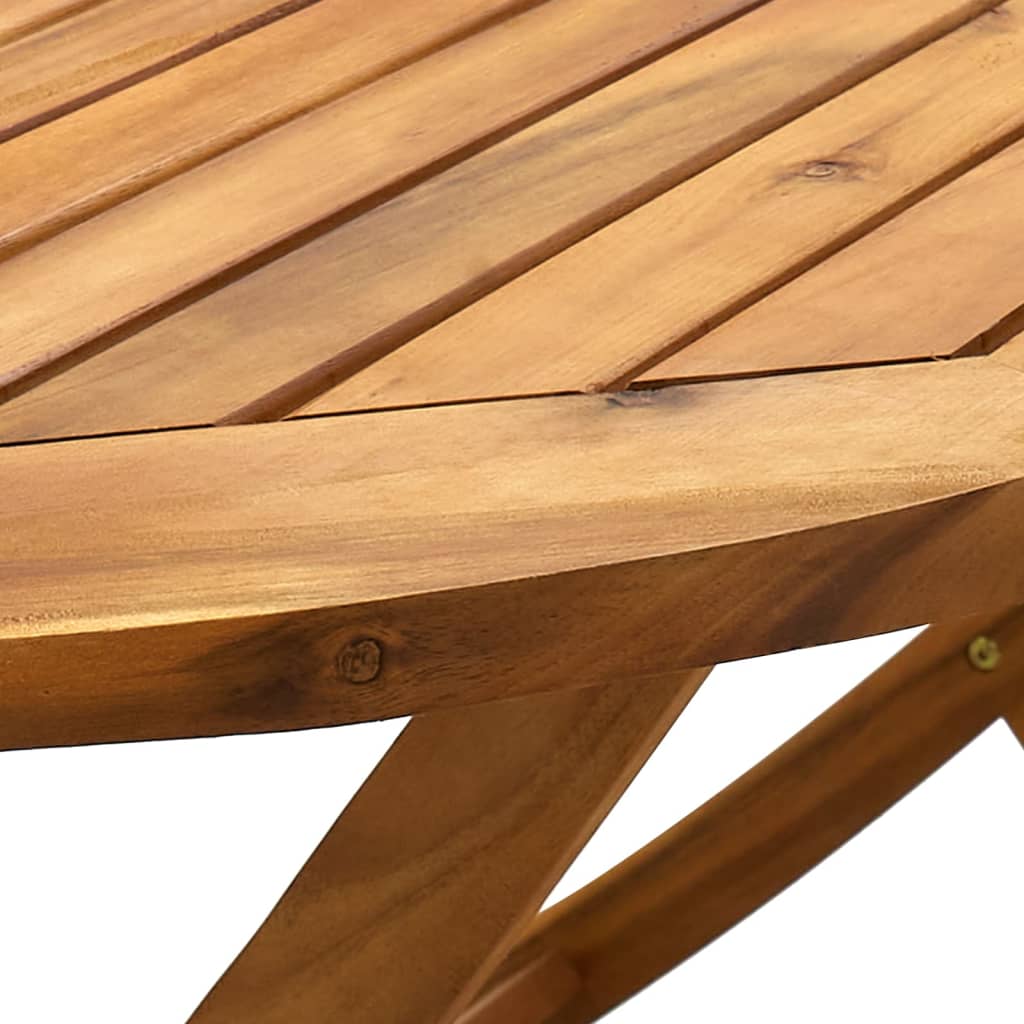 Table de jardin pliante en bois d'acacia massif 160x85x75 cm - 6