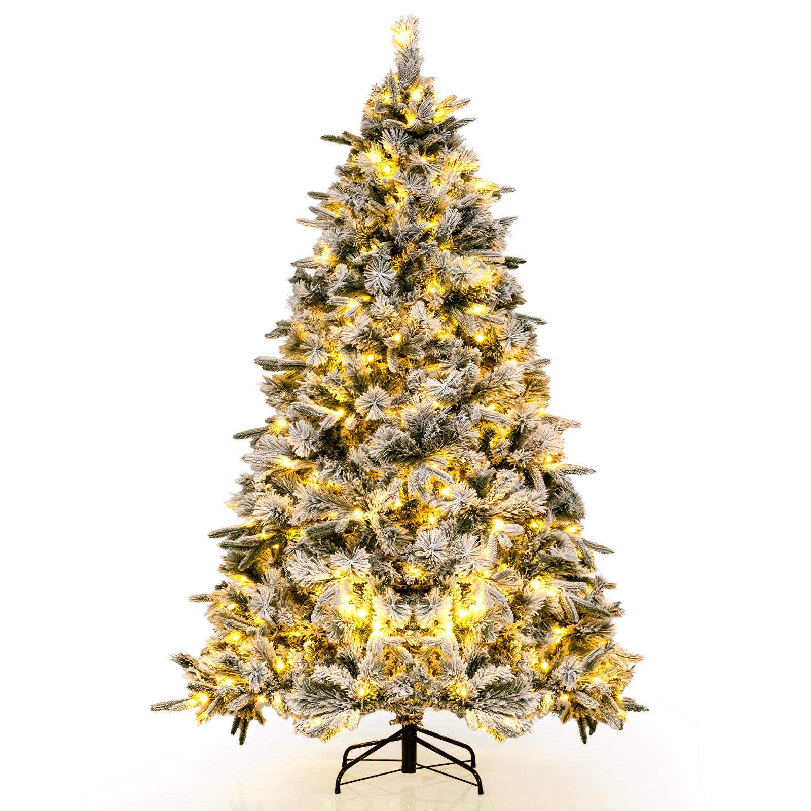 Sapin De Noël Illuminé Bethlehem Lights – 6,5 Pieds, LED Blanc Chaud, Fin