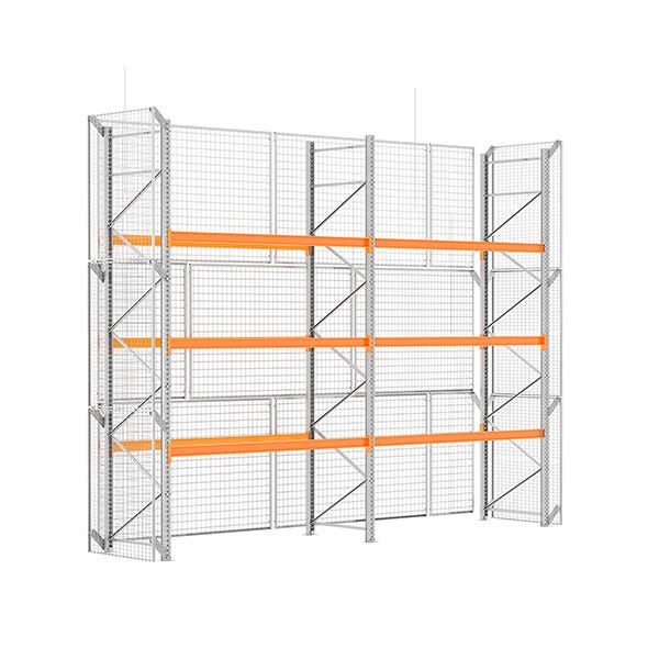 Rack palette sécurisé 3 niveaux - Hauteur 4500mm - Longueur 10800mm ...