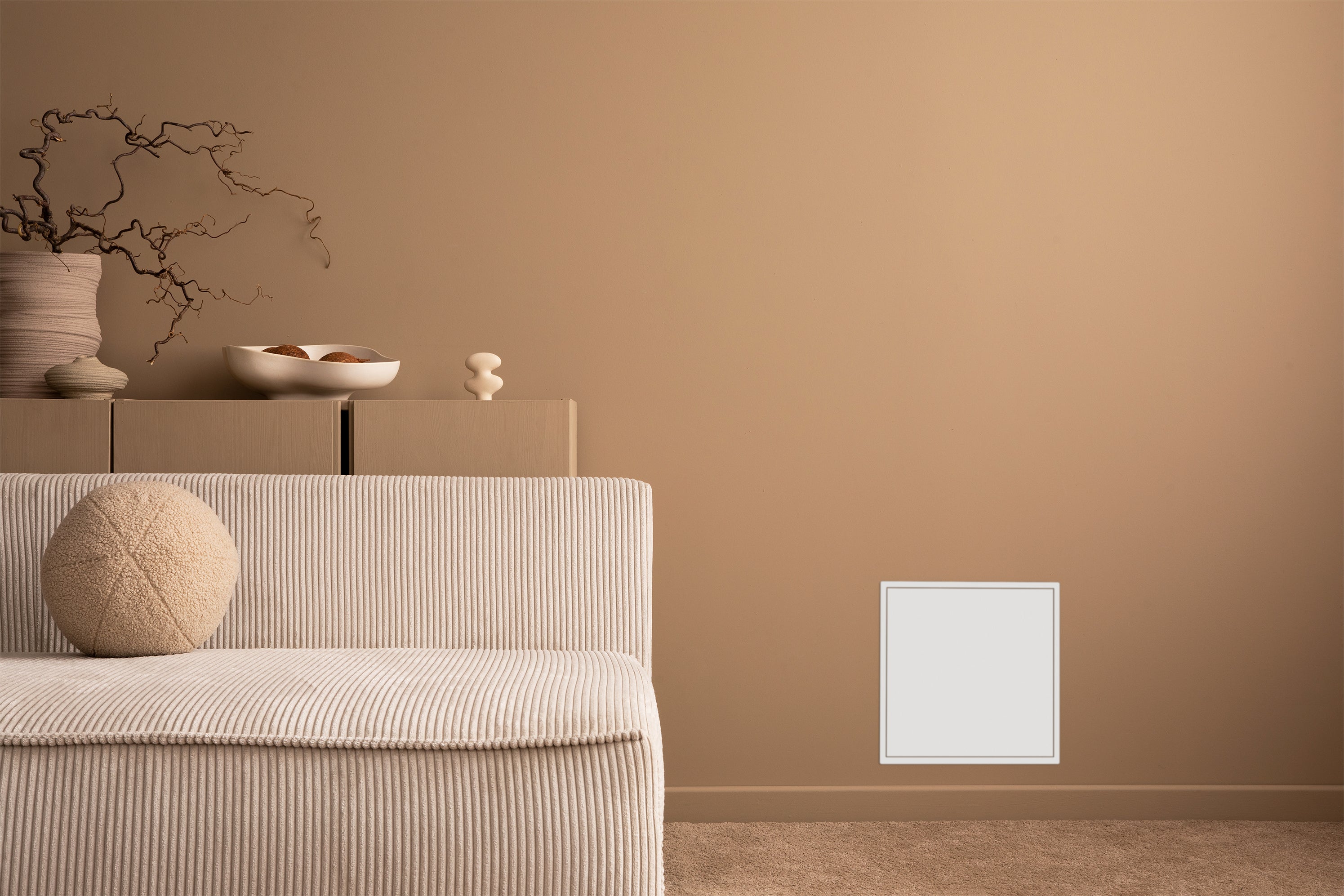 Trappe de visite encastrable 800x800 mm en acier galvanisé, finition blanche avec ouverture/fermeture par pression NOYON & THIEBAULT - 2