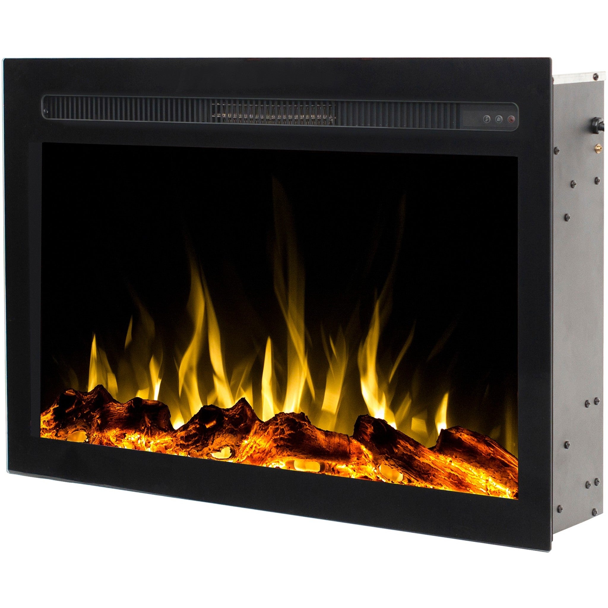 Insert électrique Emotion Flame Infinity pour cheminée électrique - feu premium - encastrable - 66x14x50 cm - cheminée LED avec chauffage 750/1500 W - 6