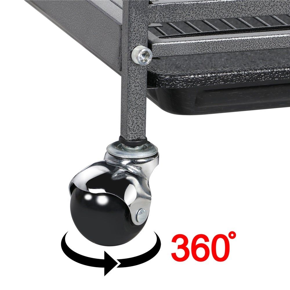 Cage pour Petits Animaux en Métal Multi Niveaux avec 5 Rampes, 5 Plateformes et 3 Portes, Noir Yaheetech - 8