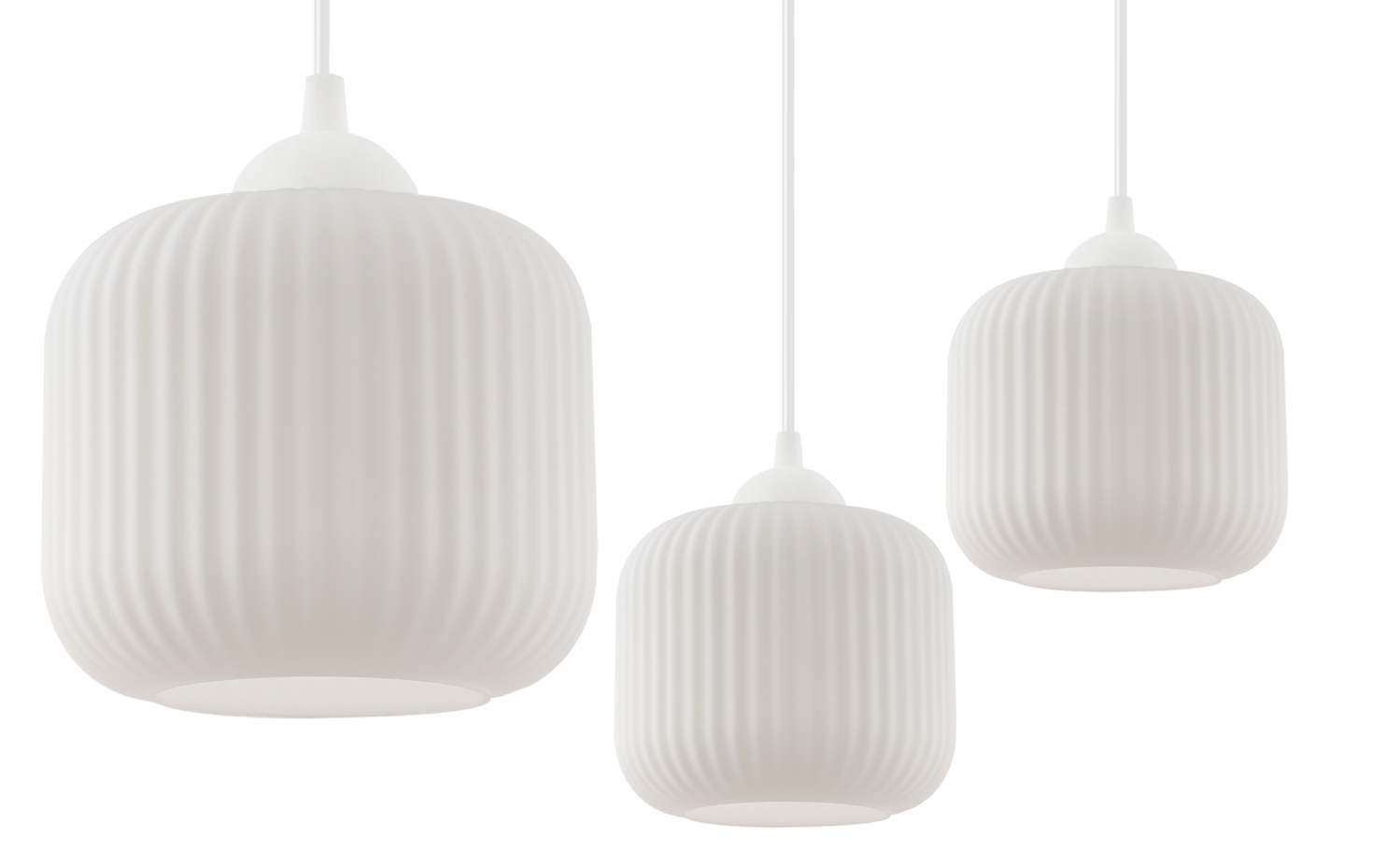 Lampa sufitowa wisząca Riffle loft 1xE27 klosz walec biały Light Home LH - 7