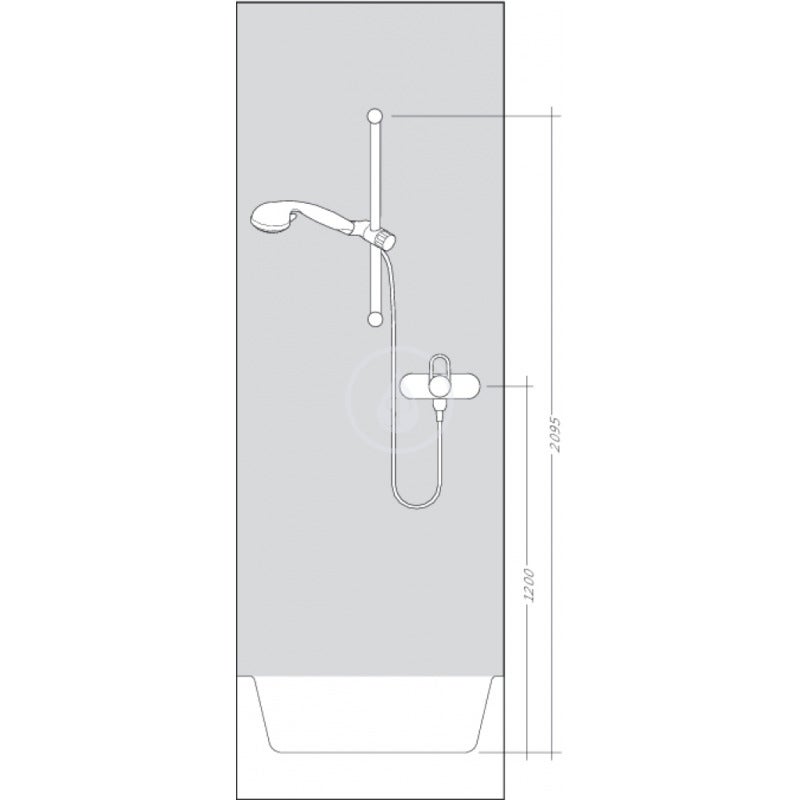 Ensemble douche HANSGROHE Raindance Select E 120 3 jets + mitigeur thermostatique Ecostat Select + Barre 65 cm - 3