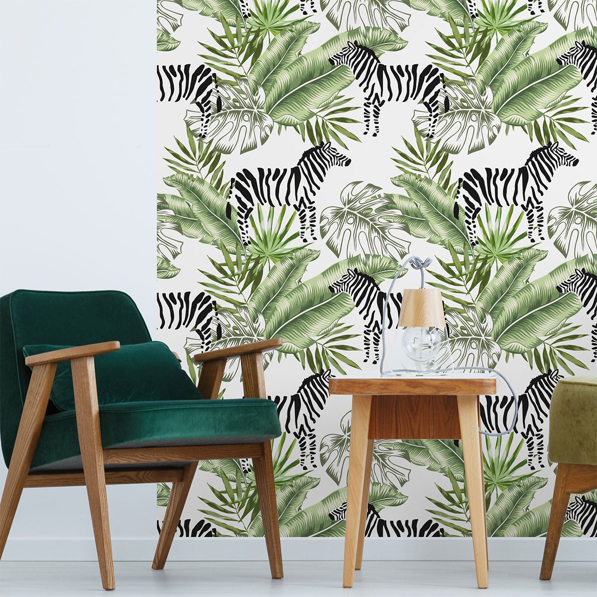 Vinilo tapiz tropical pinar del - adhesivo de pared - revestimiento sticker mural decorativo - 50x50cm