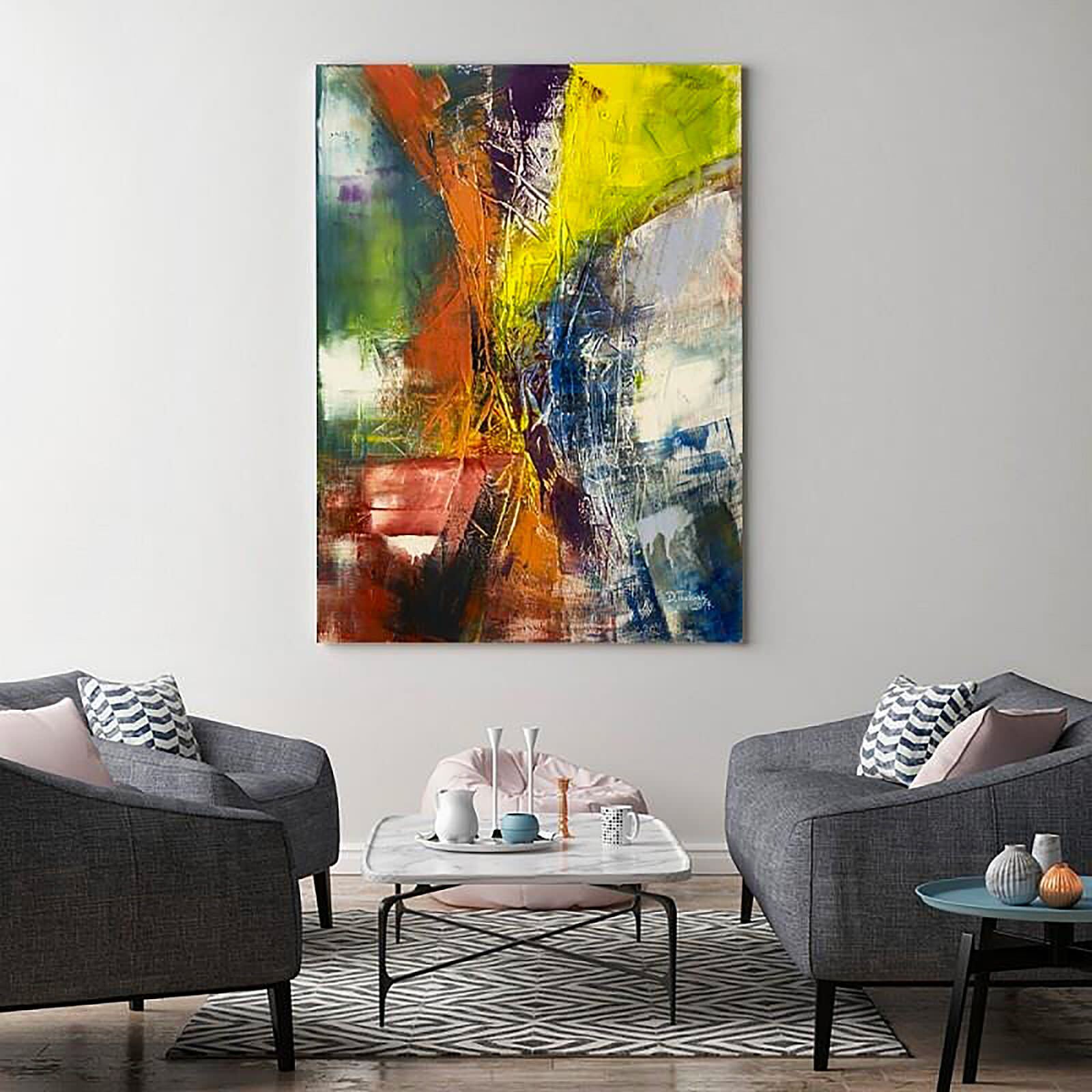 Tableau abstraction 72 - 40 x 50 cm - 4