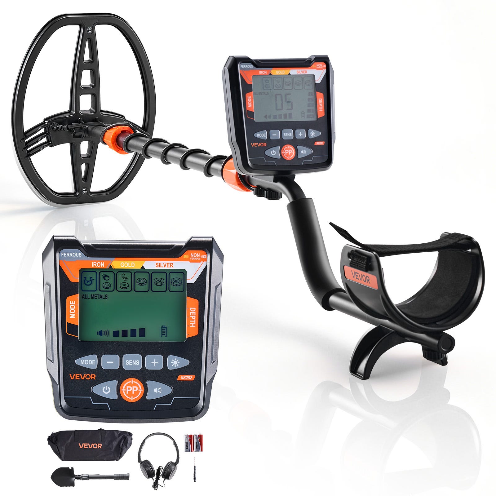 Detecteur Metal Détecteur Métaux VEVOR 25,4 cm, pour Recherche Trésors en Or Métal ...