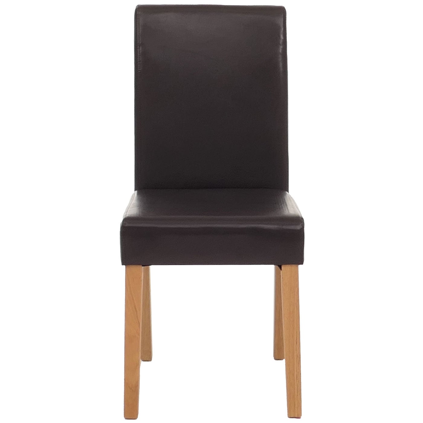 Lote de 6 sillas de comedor Silla de cocina Littau ~ polipiel, marrón, patas claras - 7