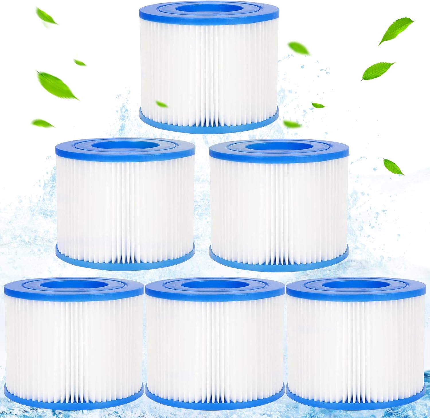 6 szt. filtrów do spa typu S1, filtry zamienne PureSpa typu S1, filtry do wkładów basenowych do spa 29001E