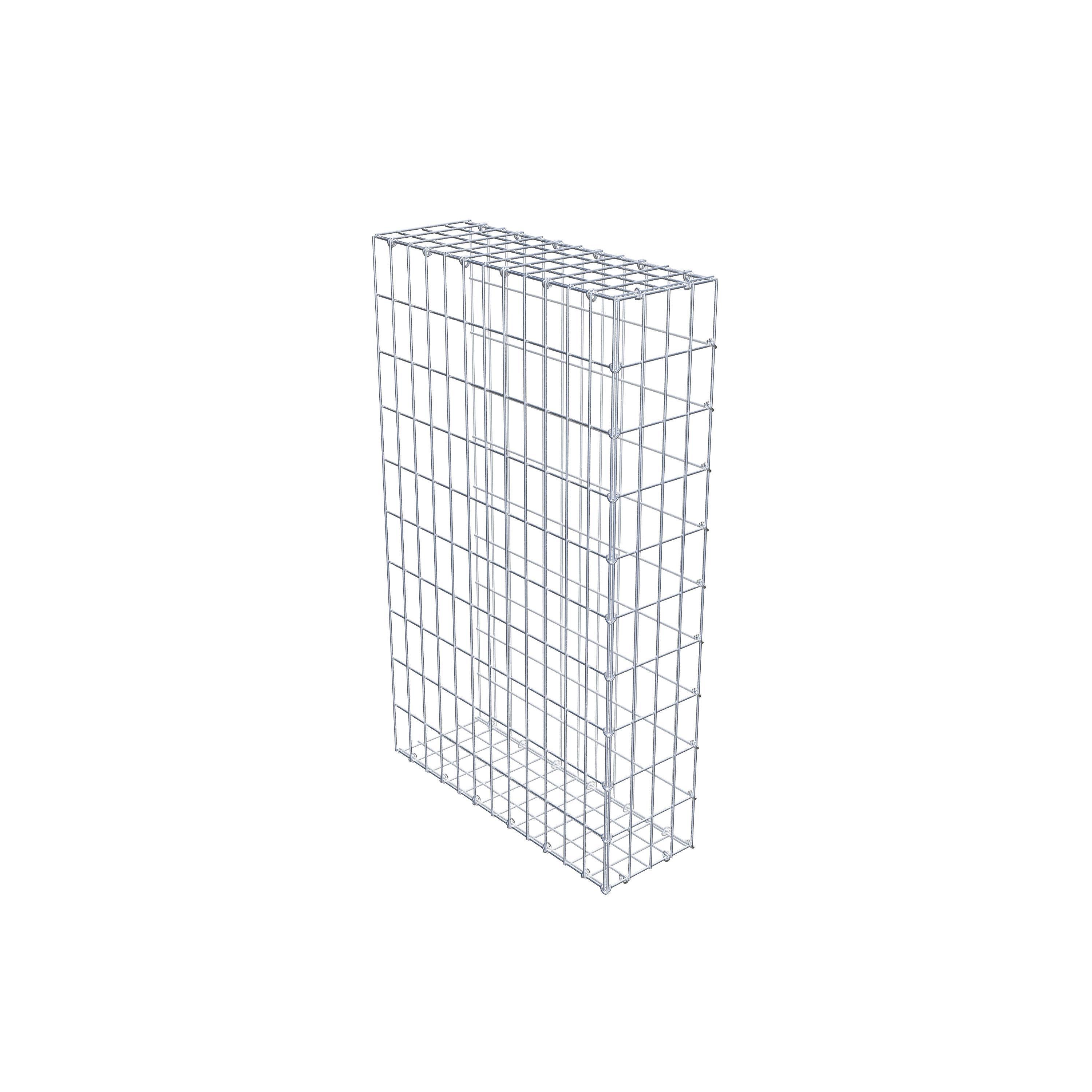 Gavión para alargar en acero galvanizado 100x60x20cm (LxAxP), malla 5 x 10cm, Anillo en C, sin rejilla frontal - 3