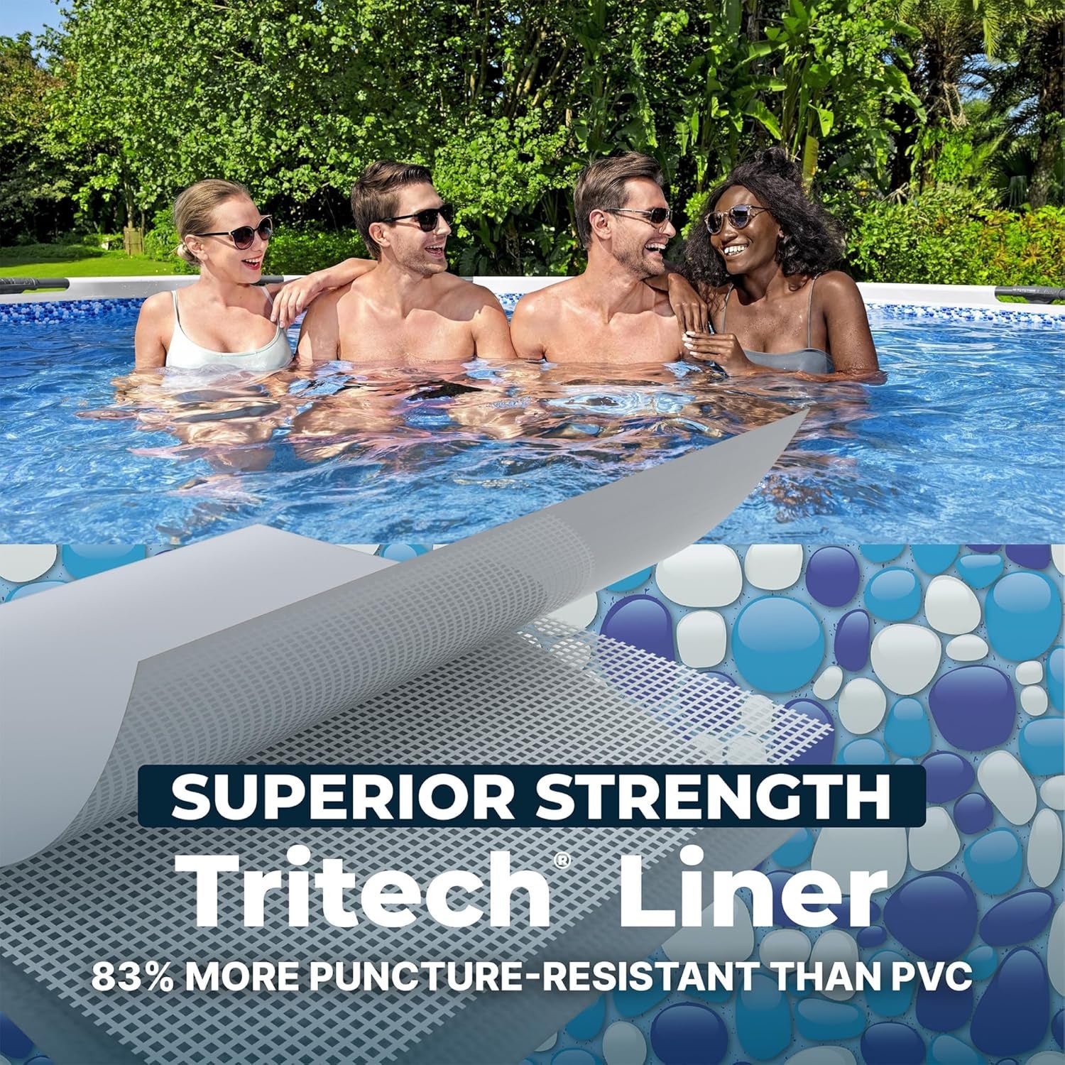 Kit de piscine hors-sol Premium : 427 x 107 cm – Inclut pompe de filtration et cartouche de type I Résistant à la rouille – Capacité de 3 440 gallons - 7