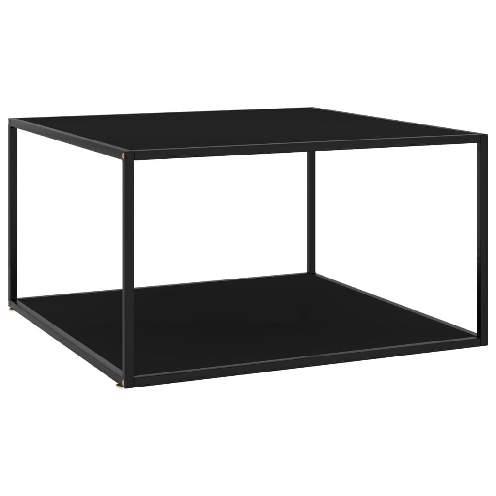 Table basse Noir avec verre noir 90x90x50 cm | Leroy Merlin
