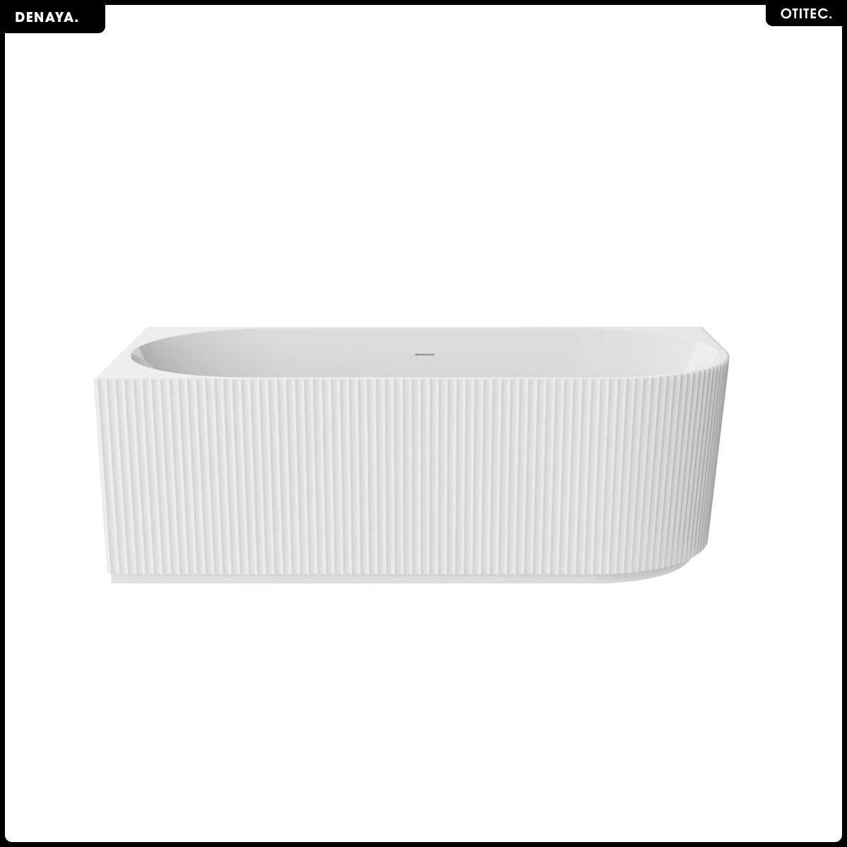 Bañera asimétrica - 150 x 75 cm - Izquierda - Con sifón Cromado - Pies - INCLUIDOS - DENAYA - 5