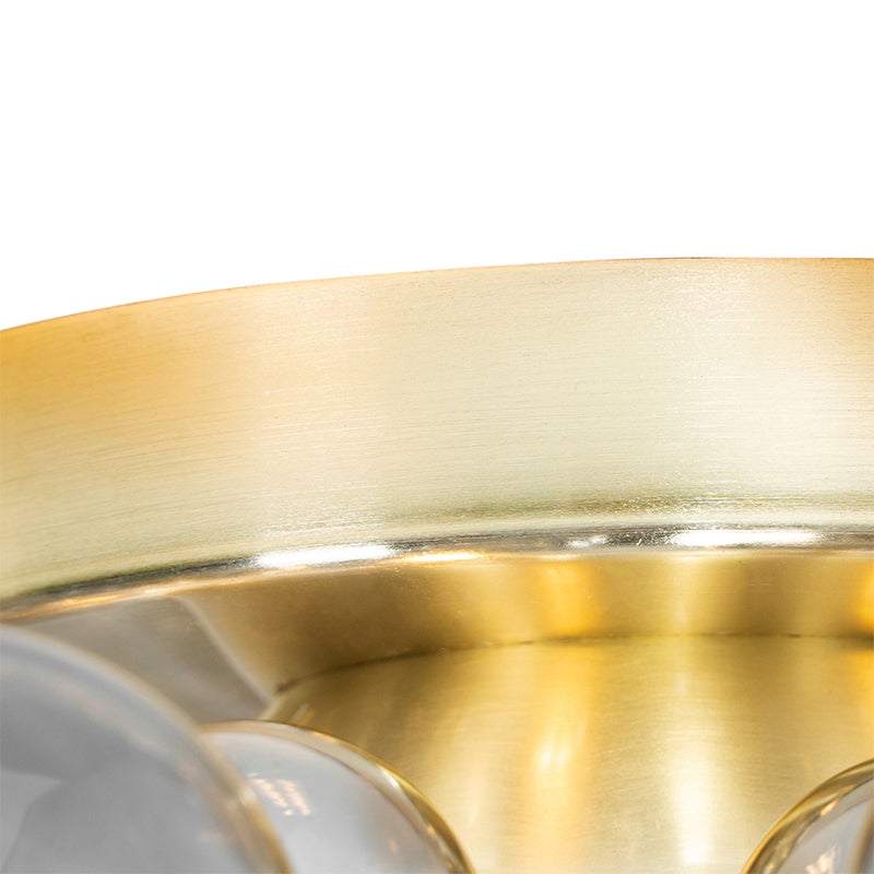 Plafonnier design en laiton avec verre fumé 4 lumières - Explode - 6