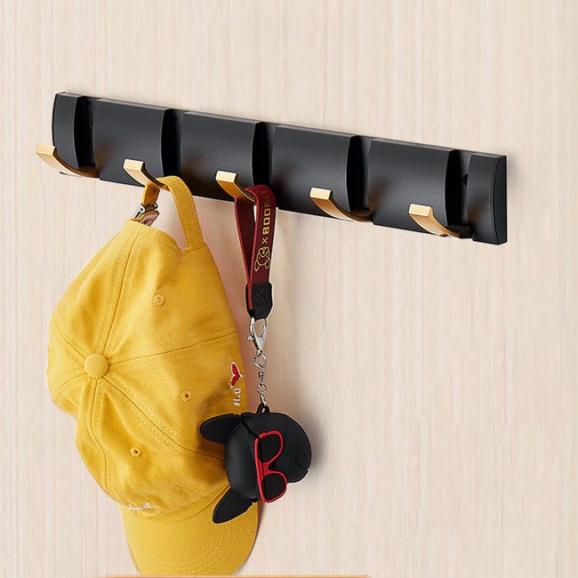 Appendiabiti A 4 Ganci YUNISS Appendiabiti Da Parete, Attaccapanni Da Muro Con 6 Ganci, Ganci Appendiabiti In Acciaio Inox Per Camera Da Letto, Bagno, Cucina (6 Ganci, Nero Appendiabiti Parete Appendiabiti A 4 Ganci YUNISS Appendiabiti Da Parete, Attaccapanni Da Muro Con 6 Ganci, Ganci Appendiabiti In Acciaio Inox Per Camera Da Letto, Bagno, Cucina (6 Ganci, Nero Appendiabiti Parete