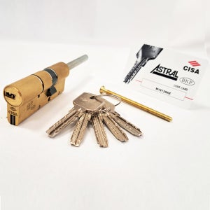 Cilindro Europeo CISA Astral 30 + 60 Mm, 2 Ingressi Chiave In Ottone