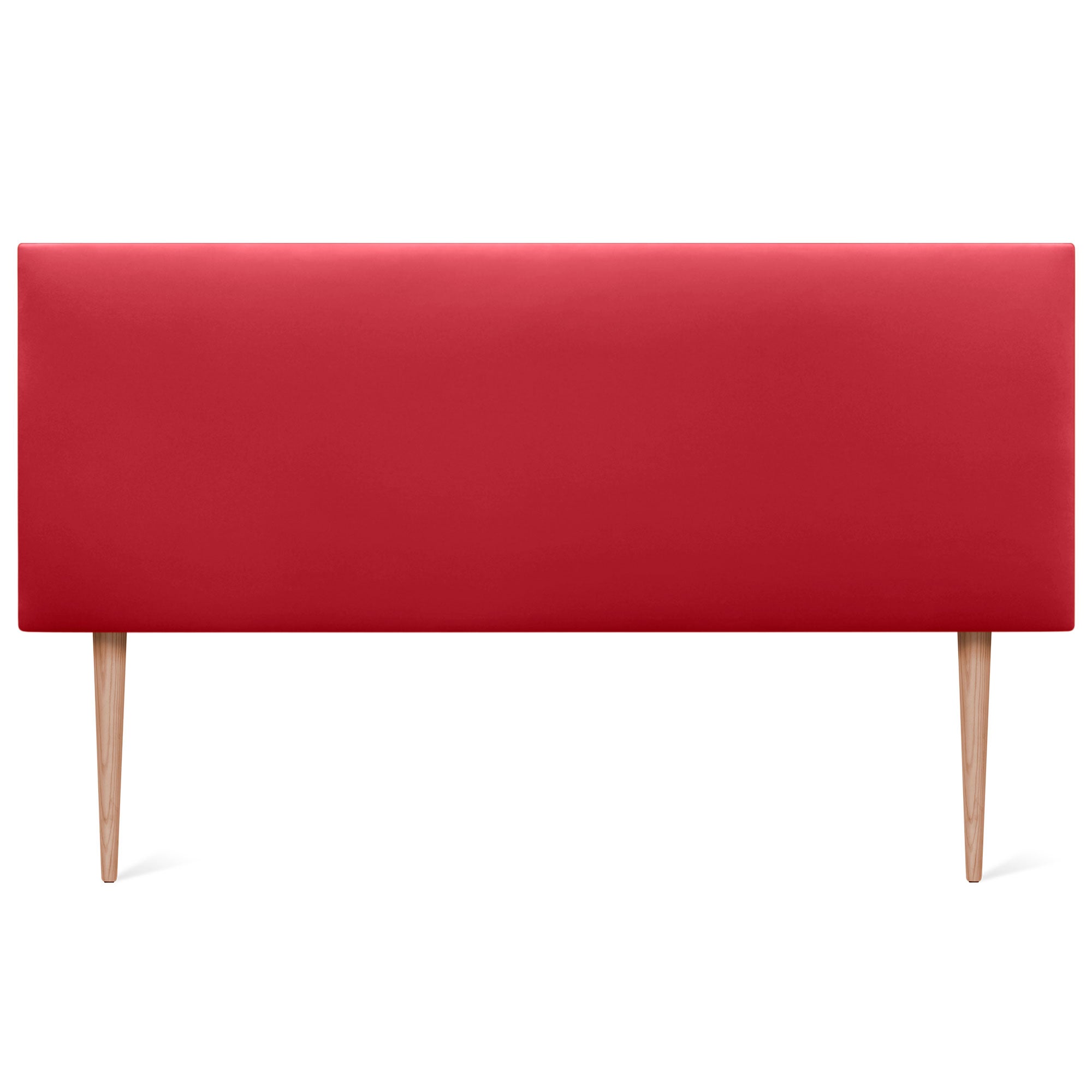 DHOME Cabecero de Polipiel Liso y con Patas cabeceros Cabezal tapizado Cama (Polipiel Rojo, 135cm (Camas 120/135/140)) - 3