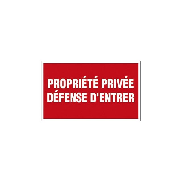 Panneau Propriété privée défense d'entrer - Rigide 330x200mm - 4160528