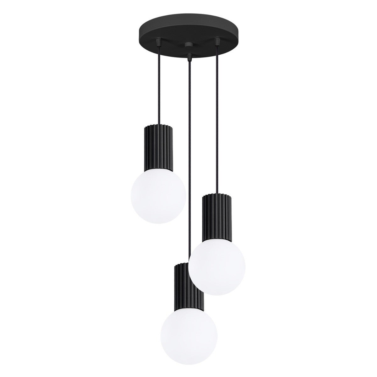 Lampa wisząca HALO czarno-biała 3 x G9 x 8W wym: 125 x 25 x 25 cm Sollux Lighting