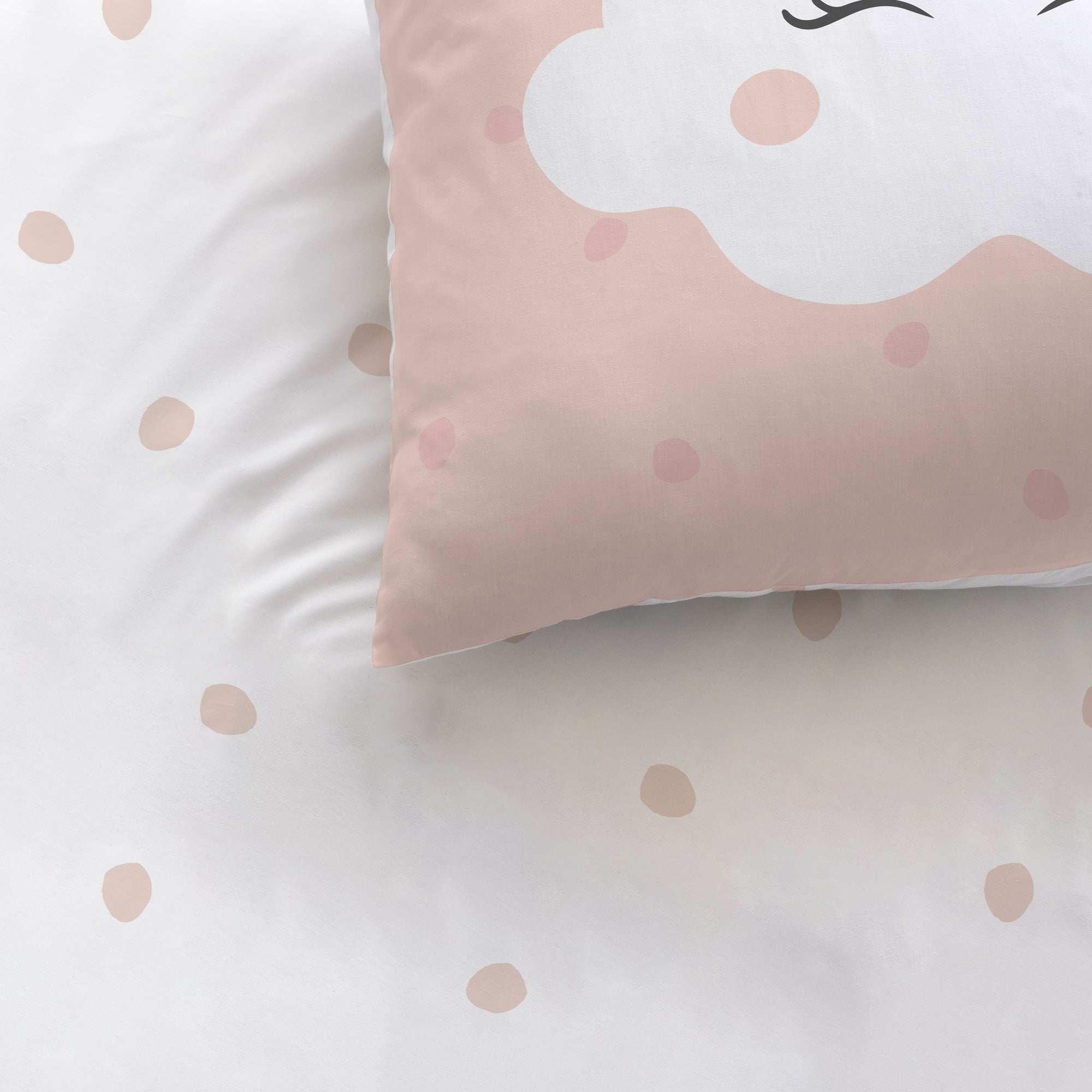 Parure de lit imprimée 100% coton, NUAGES - 5