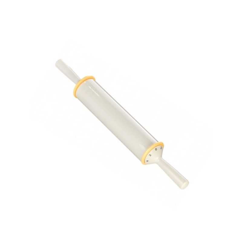 Kit mattarello, mattarello in Acciaio Inossidabile con Spessore e segni di misurazione Regolabili,Lunghezza 43,5 cm, con tampone in Silicone, Raschietto e Pennello in Silicone
