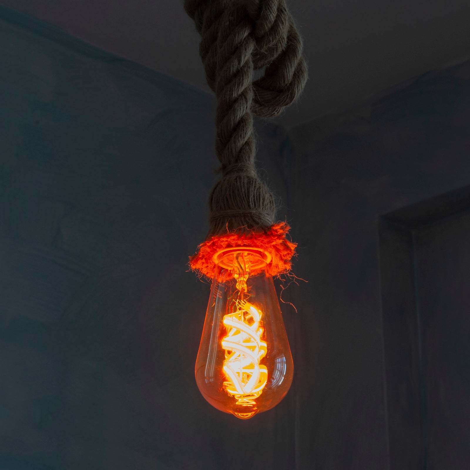 Lampe décorative SMART WiFi LED RGB 1800K amber verre E27 5W dimmable pear light vintage pub tavern Alexa Google - 3