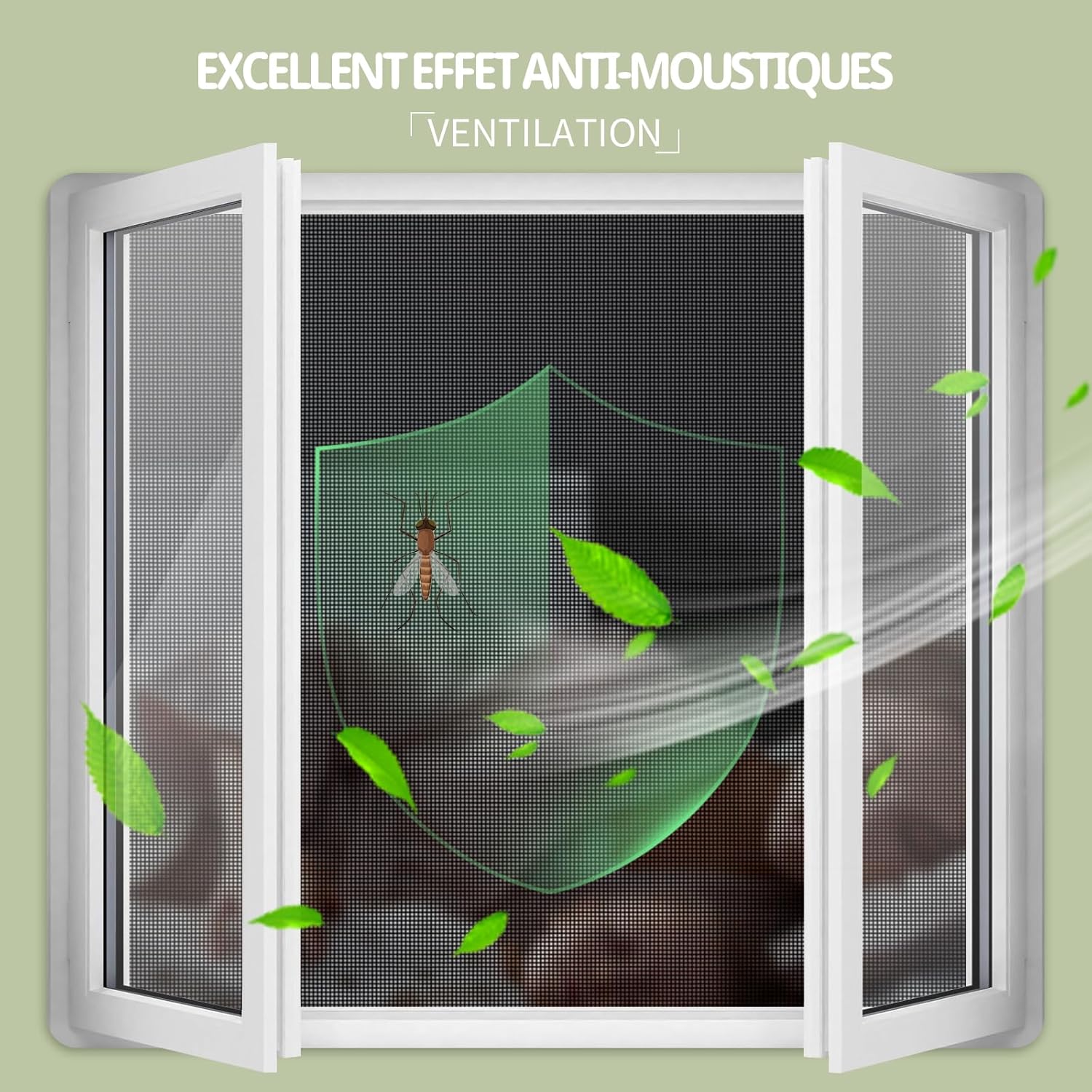 Filet pour chat ne nécessite pas de perçage, 100*130cm, robuste et découpable utilisé pour les fenêtres pour empêcher les moustiques et les chats - 8