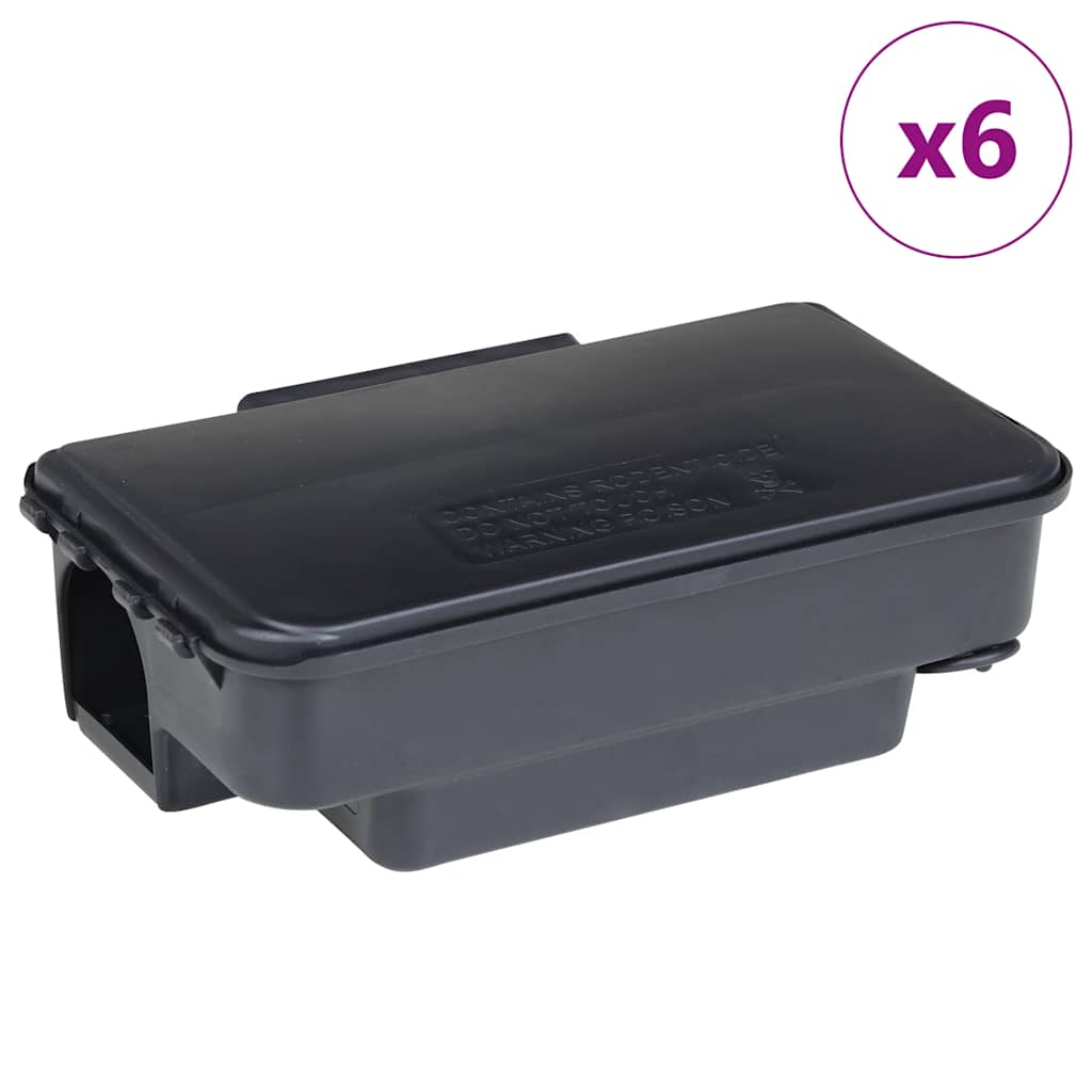 Trampas para ratones 6 piezas negras 22x12,5x7,5 cm | Leroy Merlin