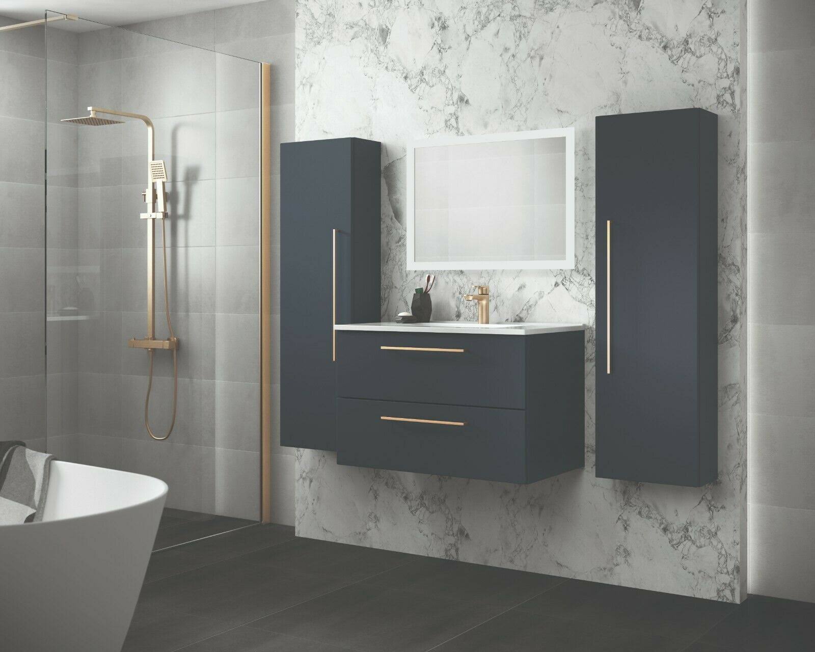COLONNE DE DOUCHE THERMOSTATIQUE EN LAITON DORÉ BROSSÉ SC428 COLLECTION SCAMANDRE (OR MAT) - 2