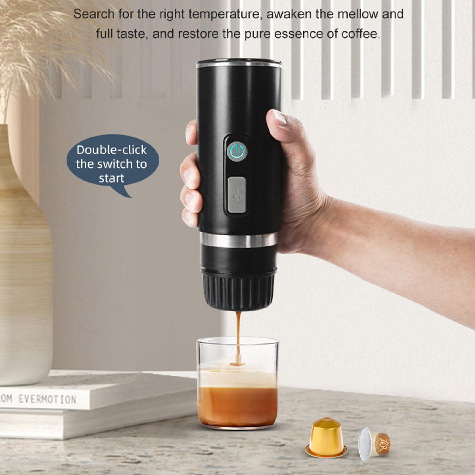 Macchina per espresso portatile automatica ☕ Capsule e caffè macinato, 110 ml, batteria al litio, pressione 15 bar - 2